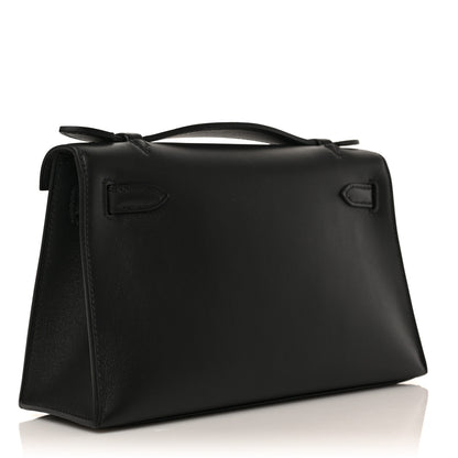 Hermes Swift Kelly Pochette Clutch Black 2 of 7