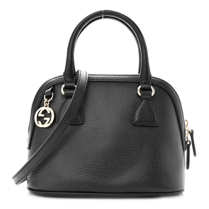 Gucci Dollar Calfskin Small GG Charm Dome Bag Black 1 of 10
