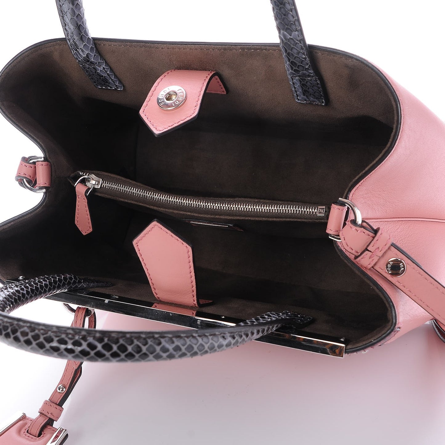 Vitello Dolce Elaphe Monster Petite 2Jours Tote Bois de Rose Naturale