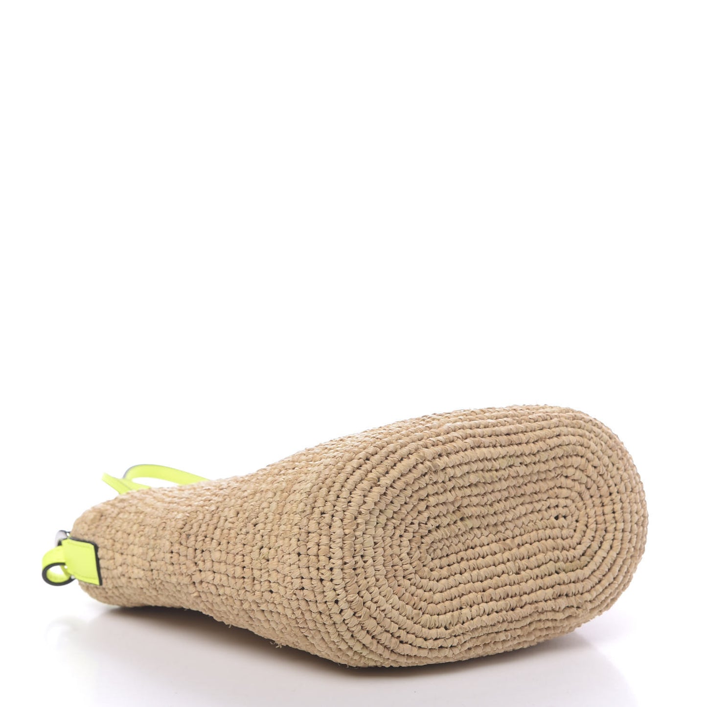 Raffia Crossbody Bag Natural Neon Yellow