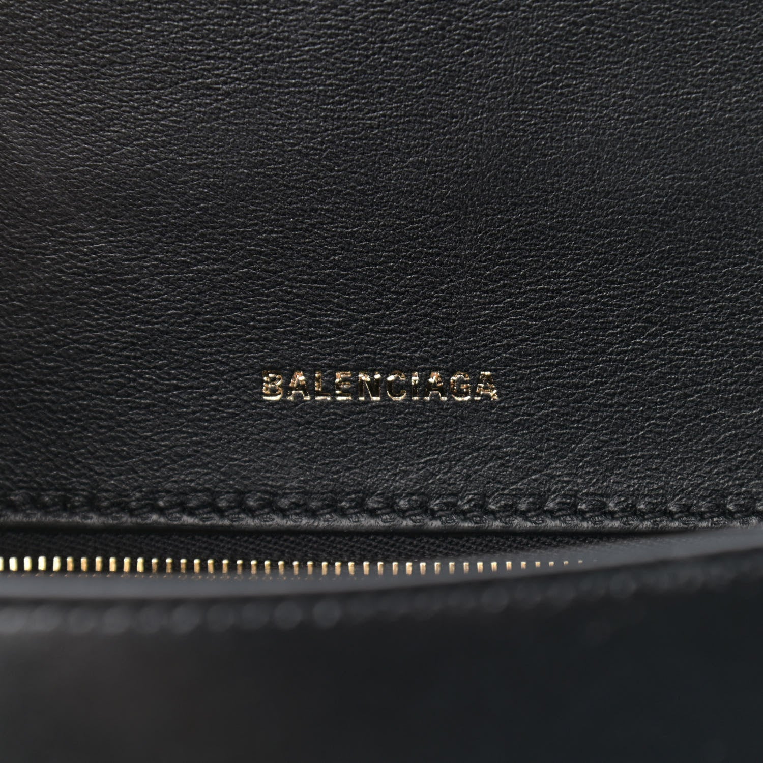 Balenciaga Shiny Box Calfskin Small Hourglass Top Handle Bag Black 8 of 12