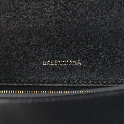 Balenciaga Shiny Box Calfskin Small Hourglass Top Handle Bag Black 8 of 12