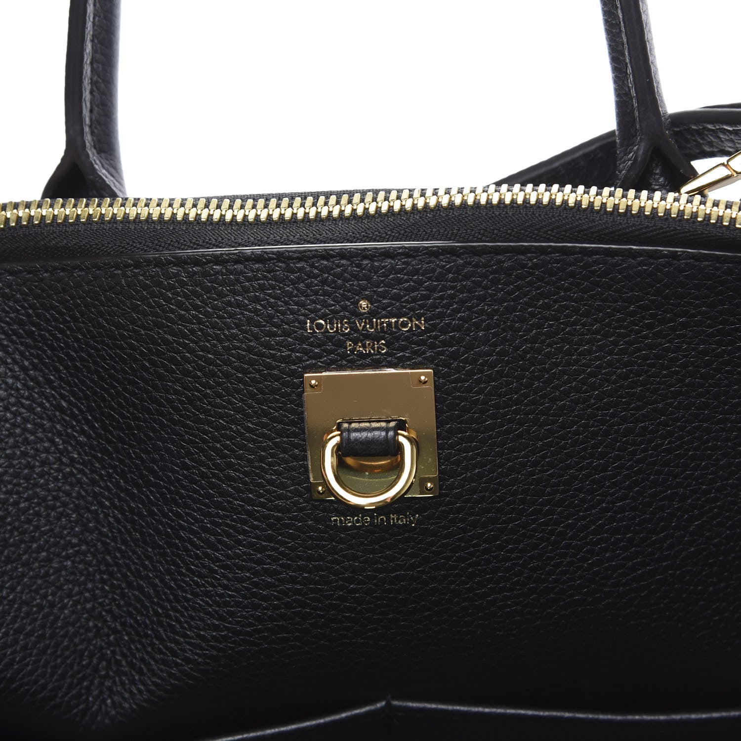 Louis Vuitton Calfskin City Steamer MM Black 5 of 9