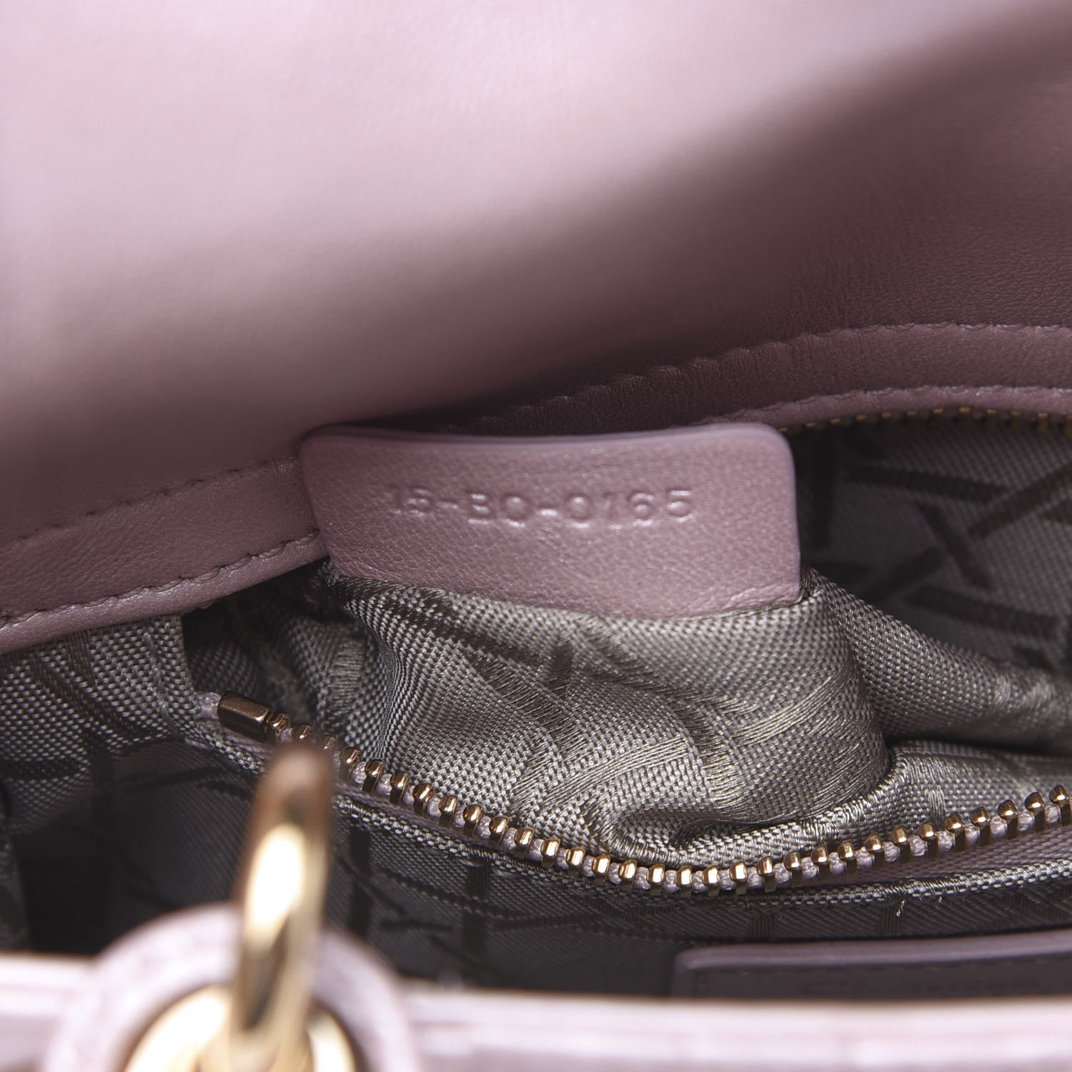 Christian Dior Metallic Lambskin Cannage Mini Lady Dior Lotus 4 of 9