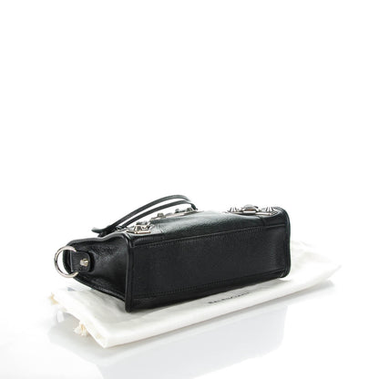 Balenciaga Chevre Silver Metallic Edge Hardware Mini City Black 4 of 7