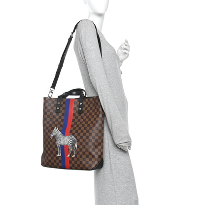 Louis Vuitton Savane Damier Ebene Zebra Atlas Tote 2 of 9