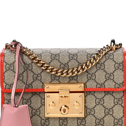 Gucci GG Supreme Monogram Patent Small Padlock Shoulder Bag Multicolor 9 of 13