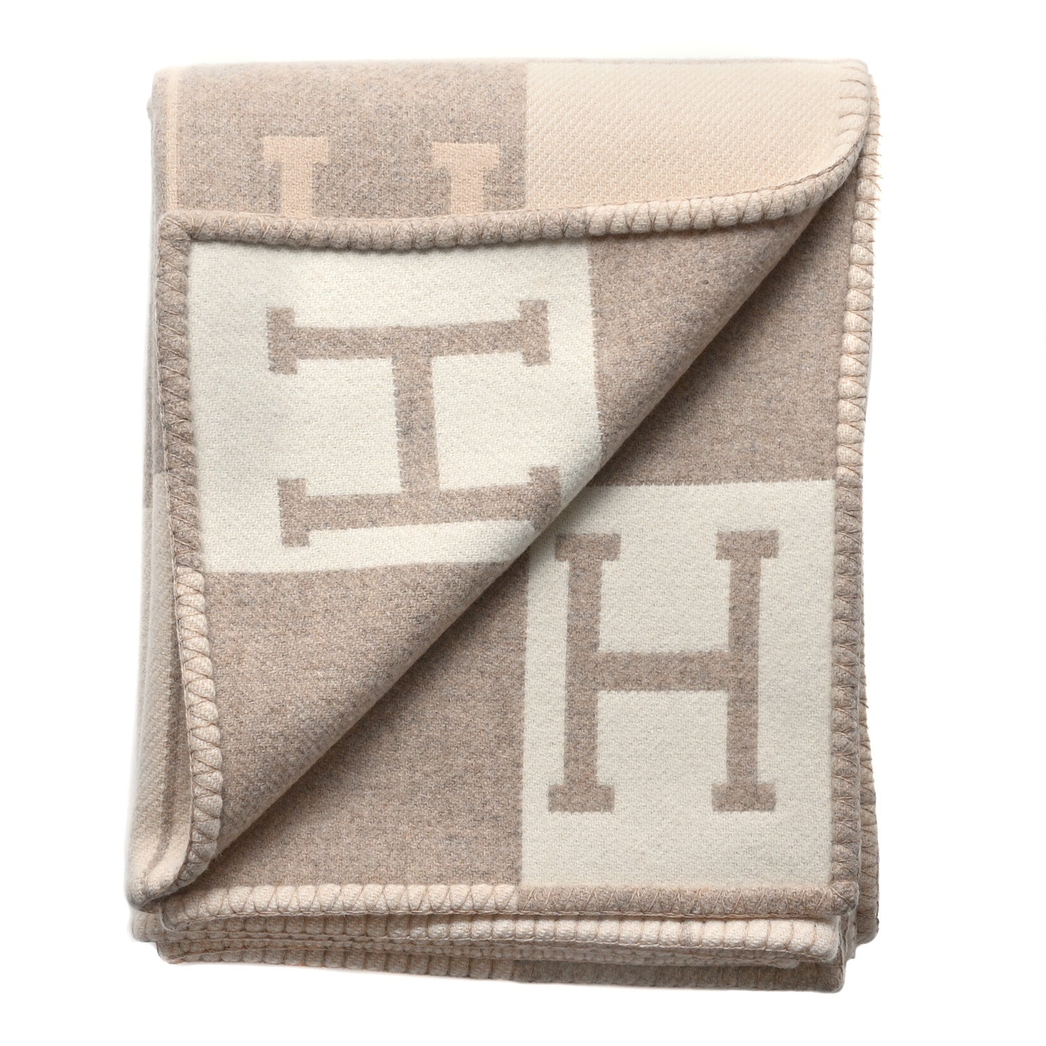 Hermes Wool Cashmere Avalon III Blanket Coco Camomille 2 of 3