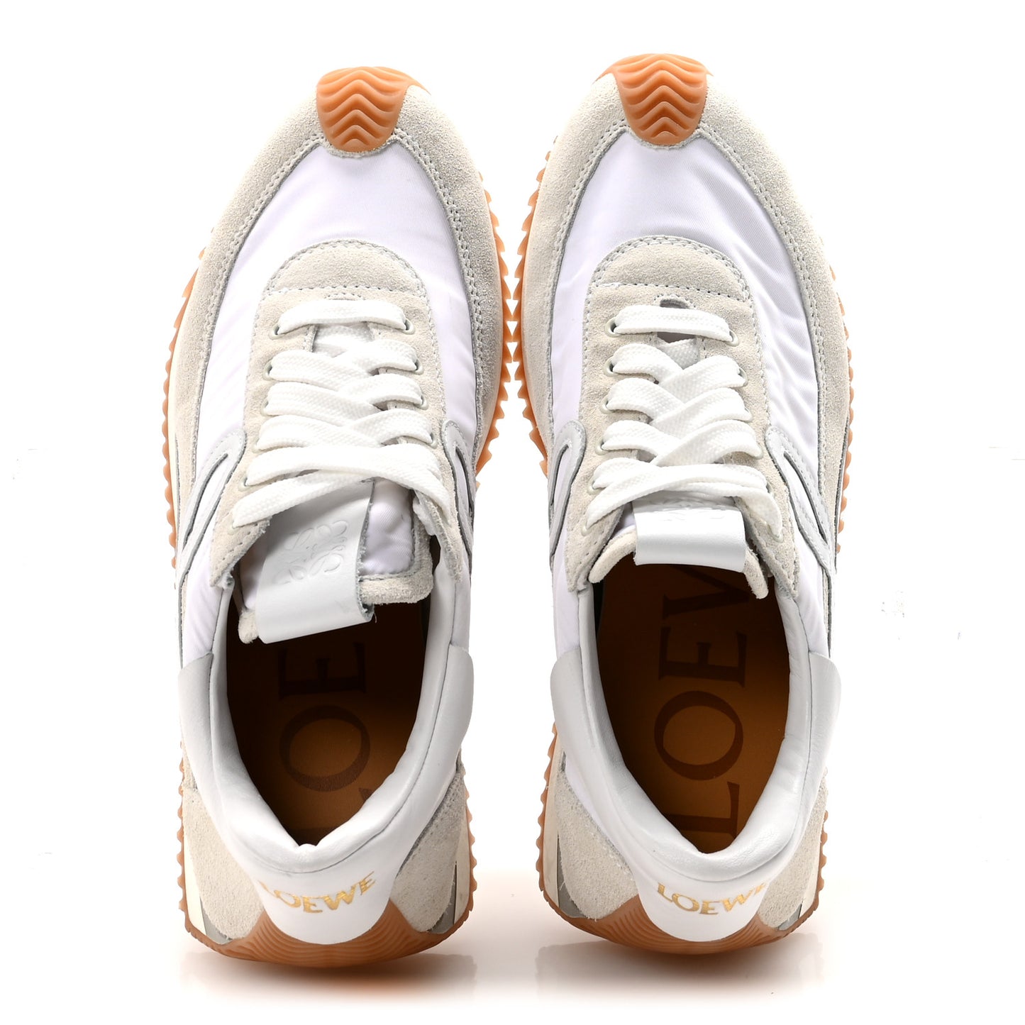 Nylon Suede Flow Retro Runner Sneakers 37 White