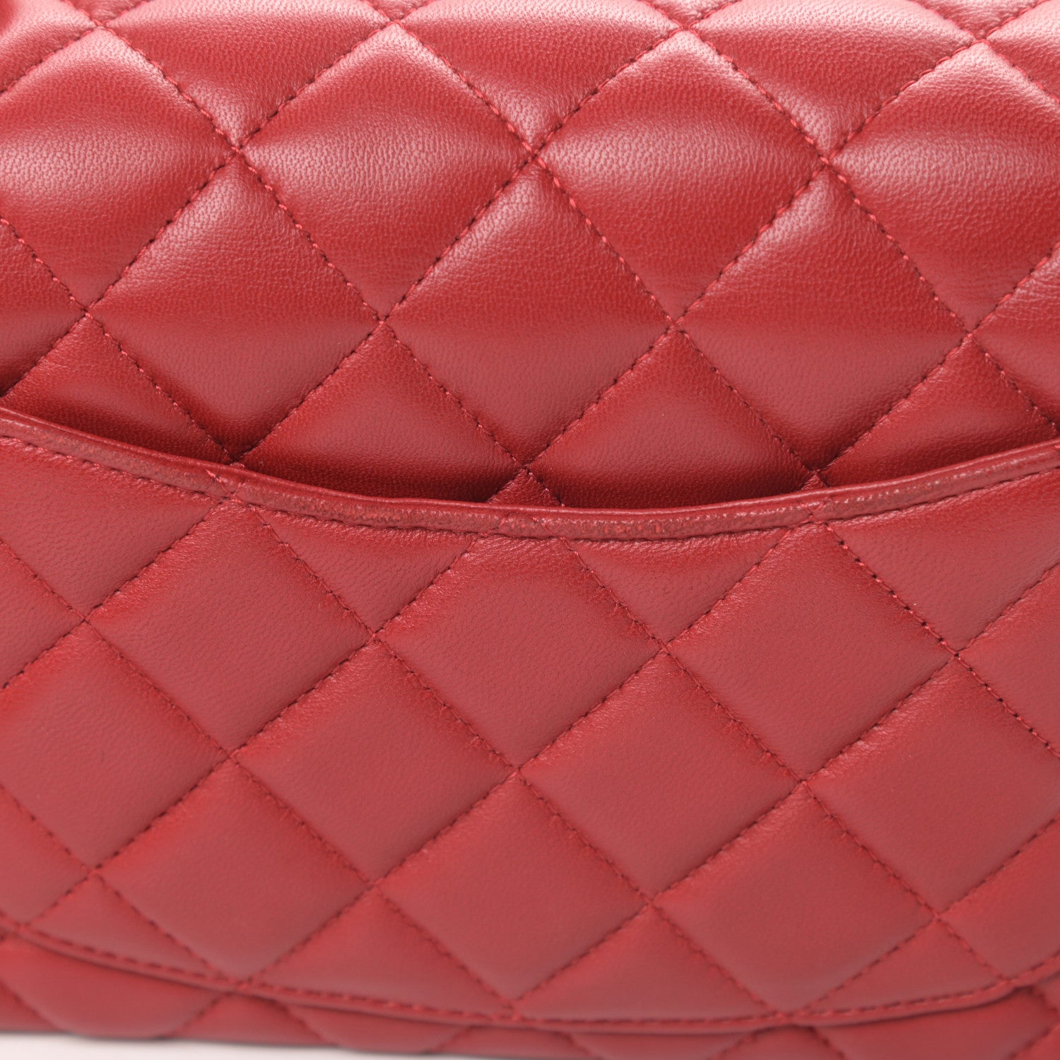 Chanel Lambskin Quilted Mini Rectangular Flap Red 13 of 14