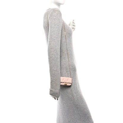 Fendi Nappa Matisse FF Embossed Nano Baguette Charm Rosa Quarzo 2 of 11