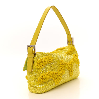 Fendi Beaded Baguette Yellow 3 of 10