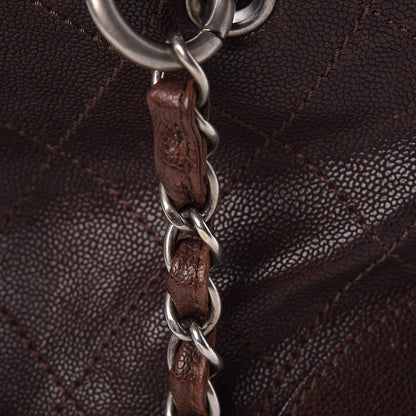 Chanel Distressed Caviar Outdoor Ligne Tote Brown 17 of 17