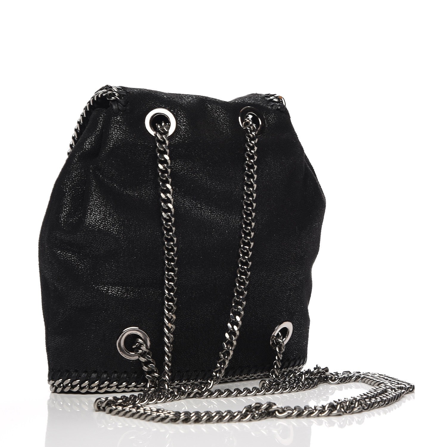 Stella McCartney Shaggy Deer Mini Falabella Backpack Black 3 of 8