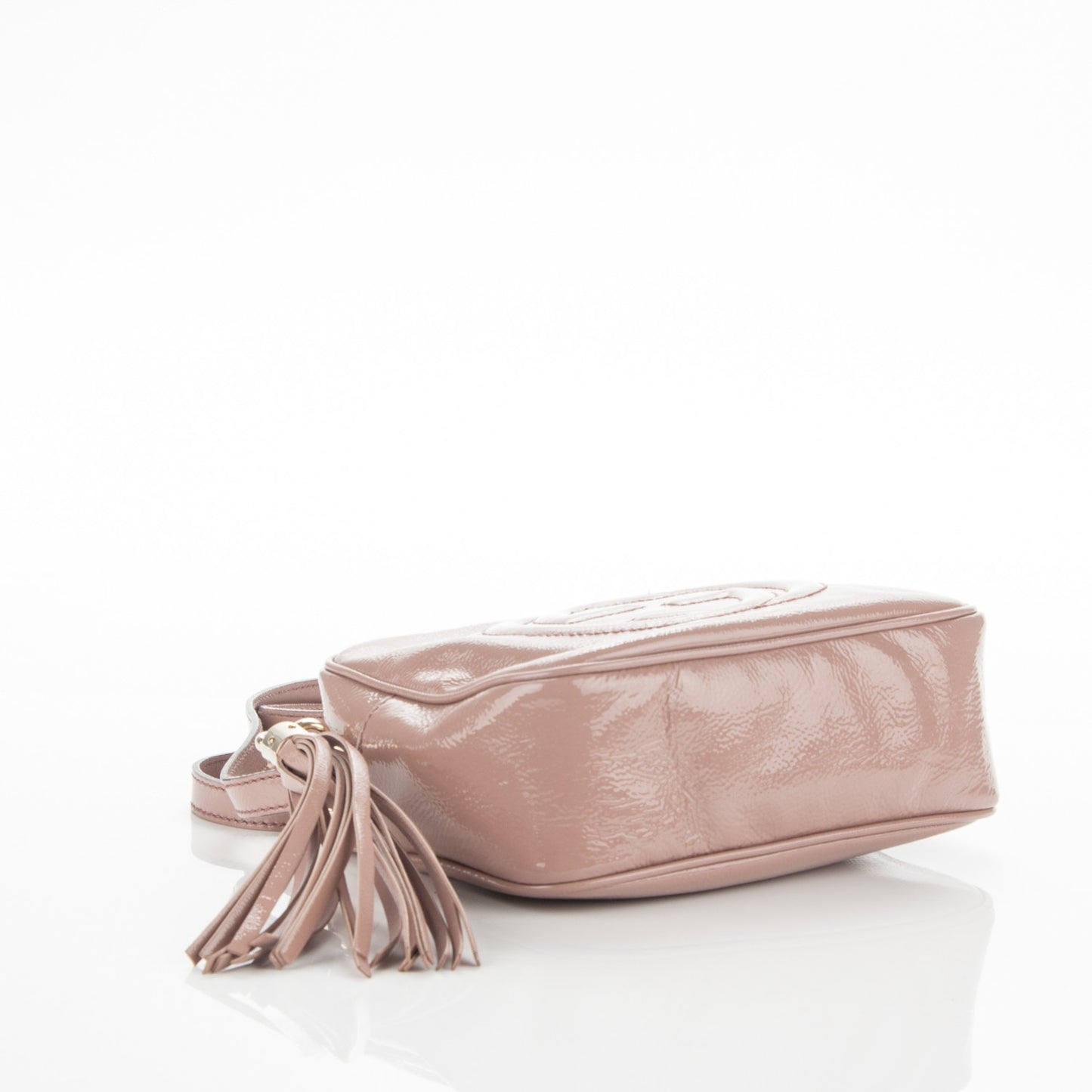 Vernice Naplack Small Soho Disco Bag Dark Cipria