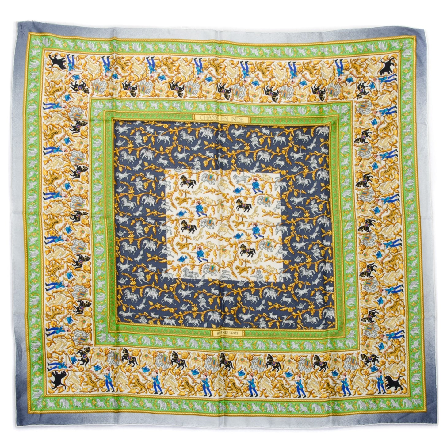 Silk Chasse En Inde Scarf 90