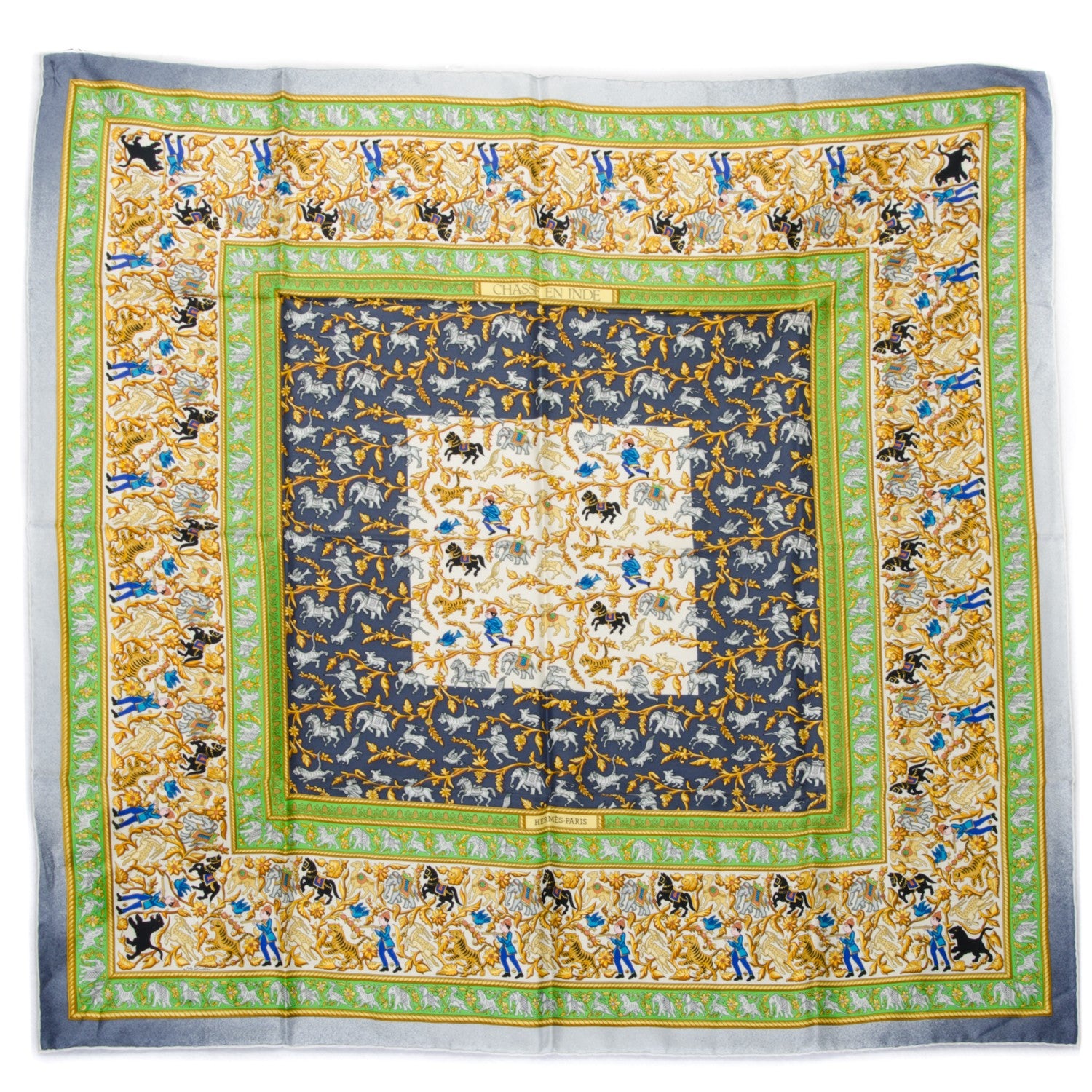 Hermes Silk Chasse En Inde Scarf 90 2 of 6