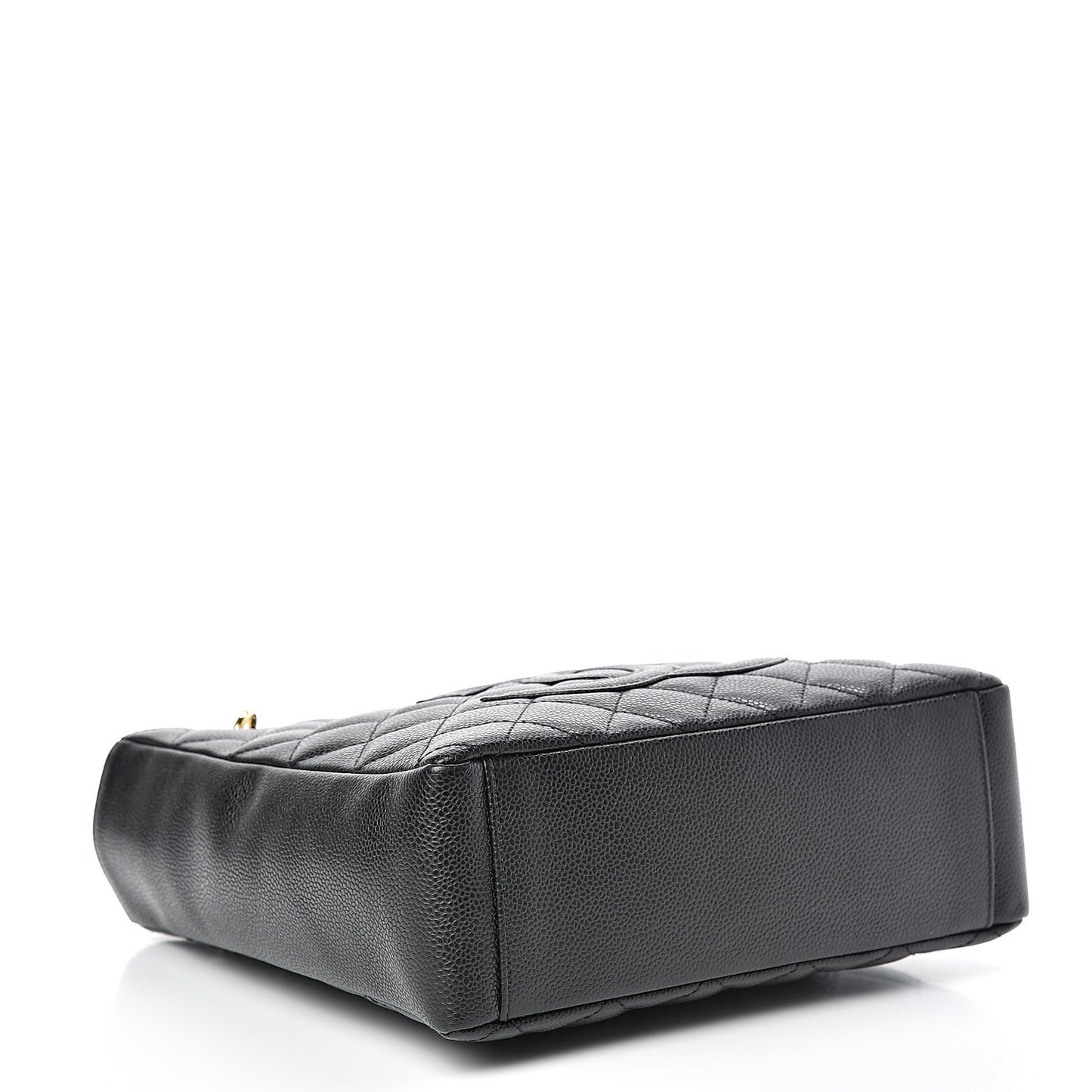 Caviar Quilted Petit Shopping Tote PST Black