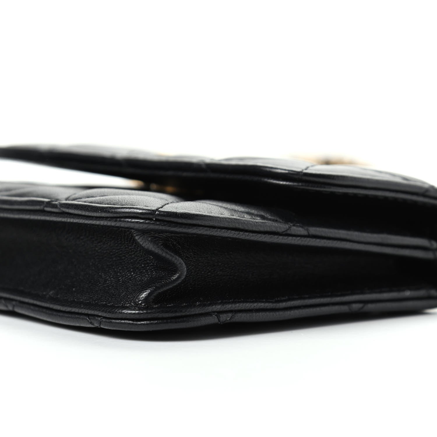 Chanel Lambskin Quilted Pearl Crush Clutch With Chain Black 7 of 10