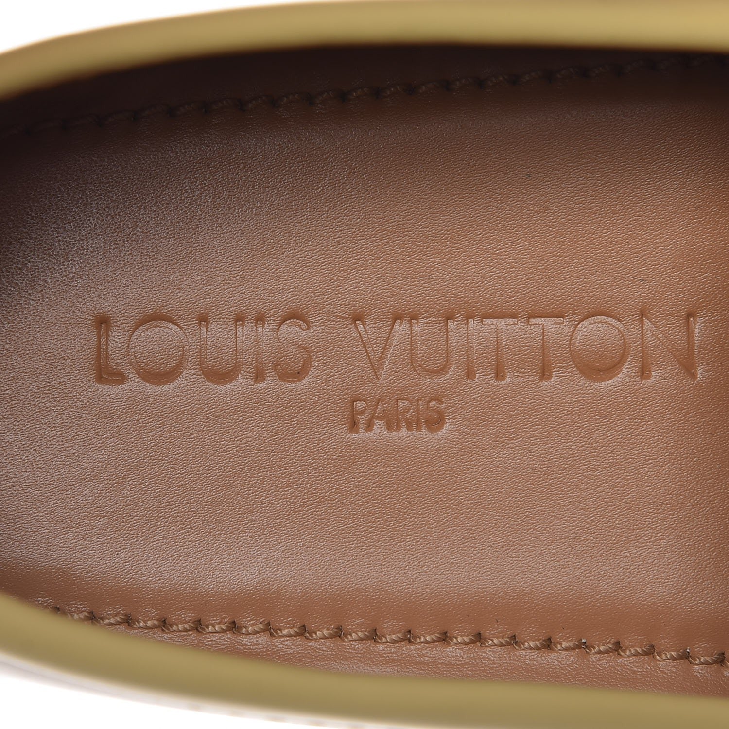 Louis Vuitton Rubber Mens Hockenheim Mocassins 6 Beige Yellow 7 of 9