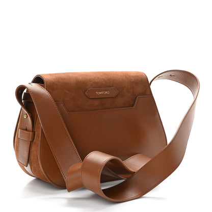 Tom Ford Suede Jennifer Saddle Bag Tobacco 3 of 10