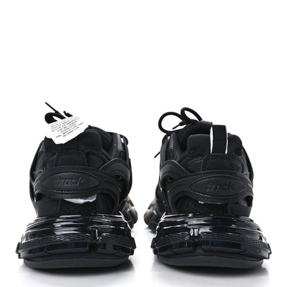 Balenciaga Rubber Mesh Fabric Clear Sole Womens Track Sneakers 38 Black 5 of 9
