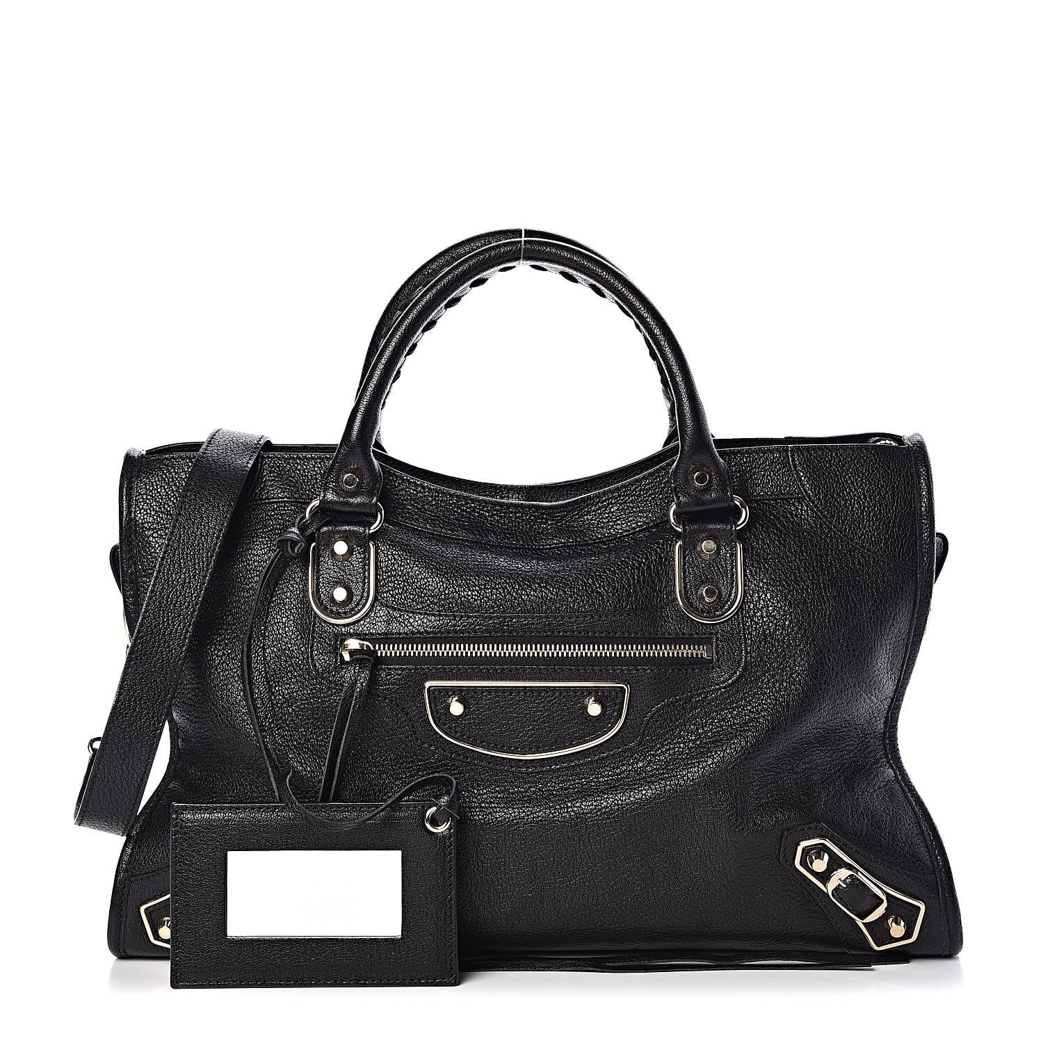 Balenciaga Chevre Gold Metallic Edge Hardware City Black 1 of 9