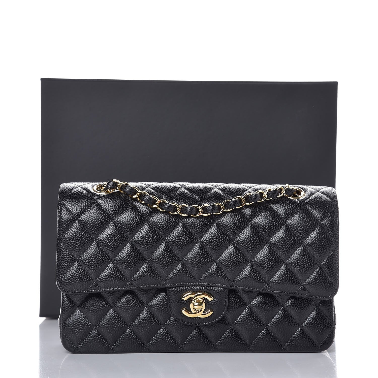 Chanel Caviar Quilted Medium Double Flap Black 8 of 8