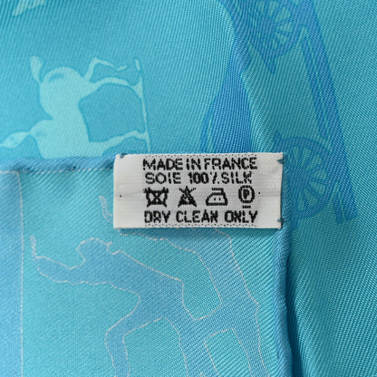 Hermes Silk Jeux D'ombres Pocket Square Scarf 3 of 6