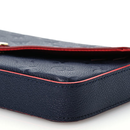 Louis Vuitton Empreinte Pochette Felicie Chain Wallet Marine Rouge 14 of 14