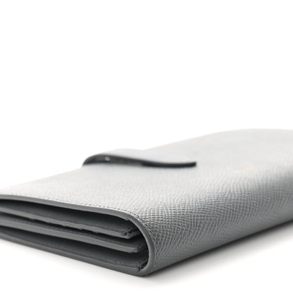 Celine Grained Calfskin Large Multifunction Strap Wallet Grey 8 of 9