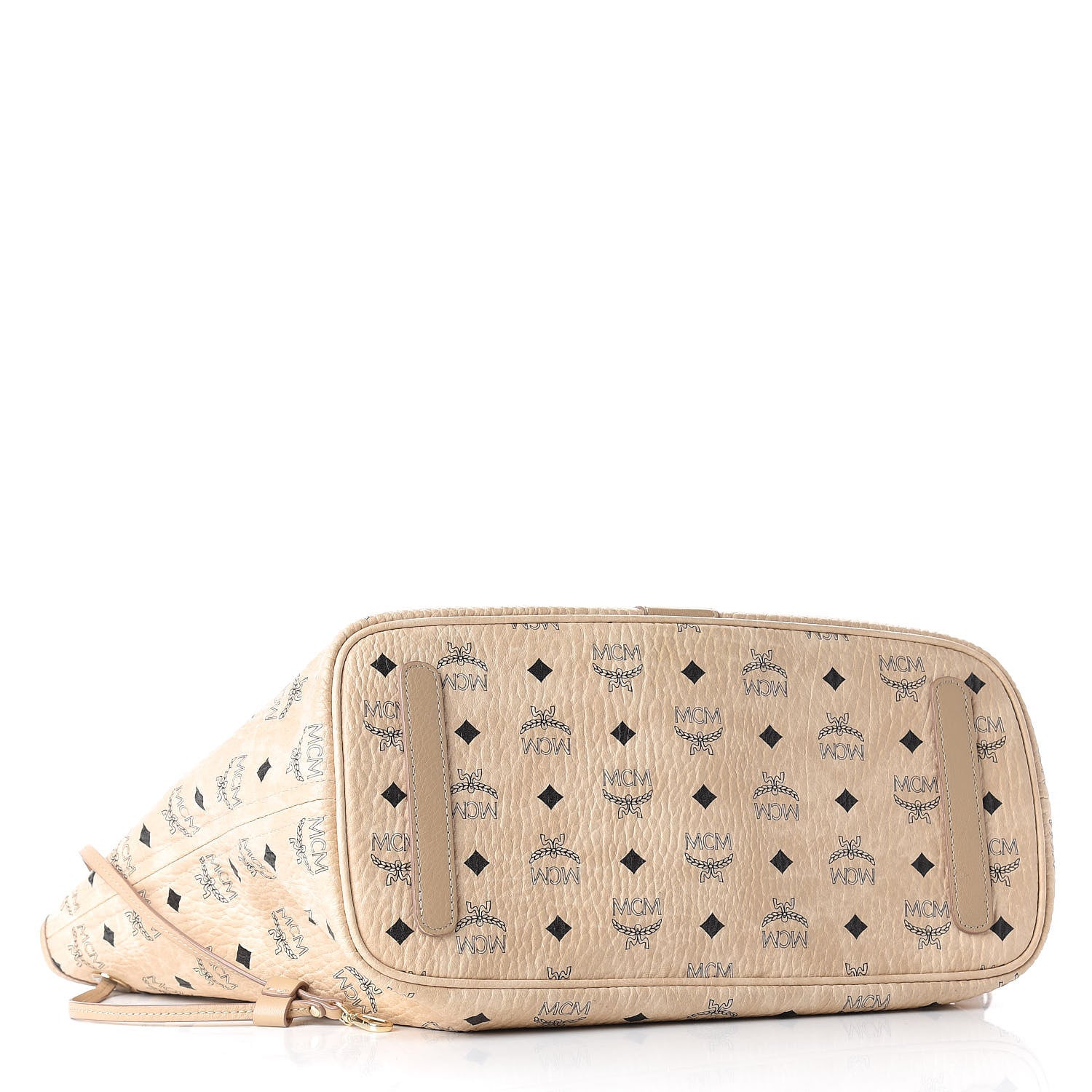 MCM Visetos Medium Liz Reversible Shopper Tote Beige 6 of 12