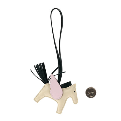Hermes Milo Lambskin Grigri Rodeo Pegase Horse Bag Charm PM Nata Mauve Sylvestre Vert Cypress 2 of 5