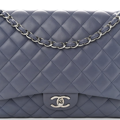 Chanel Lambskin Quilted Maxi Double Flap Light Purple 9 of 11