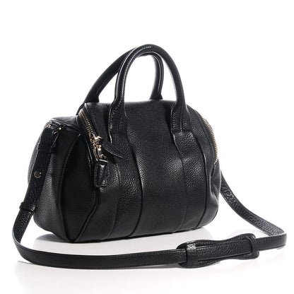 Alexander Wang Pebbled Leather Rockie Black w Pale Gold Hardware 3 of 7