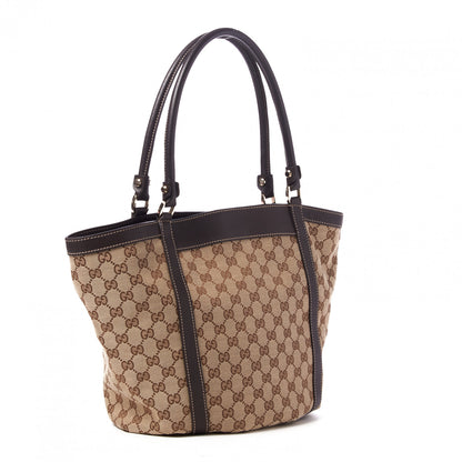 Gucci Monogram Medium D Gold Tote Bag Brown 2 of 8