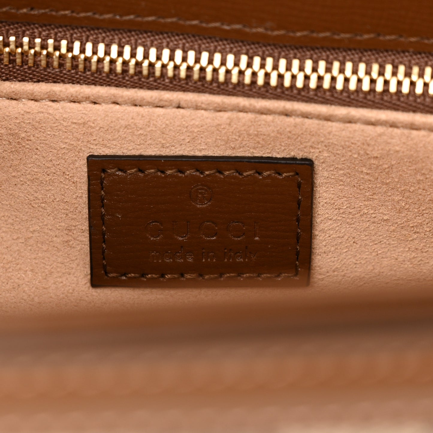 GG Supreme Monogram Horsebit 1955 Shoulder Bag Beige Brown Sugar