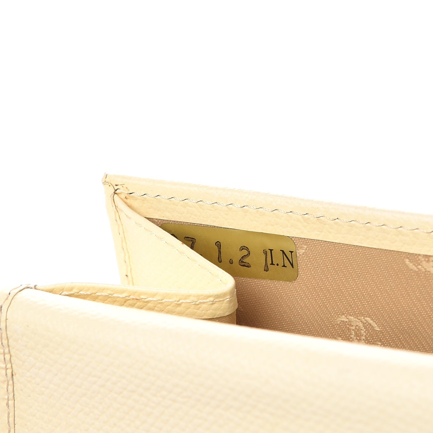 Chanel Grained Calfskin CC Button Card Holder Beige 9 of 10