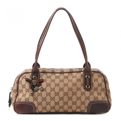 Gucci Monogram Small Princy Satchel Dark Brown 1 of 11