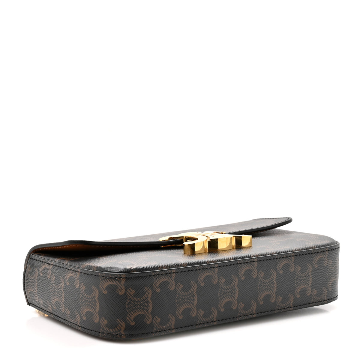 Triomphe Canvas Chain Shoulder Bag Tan
