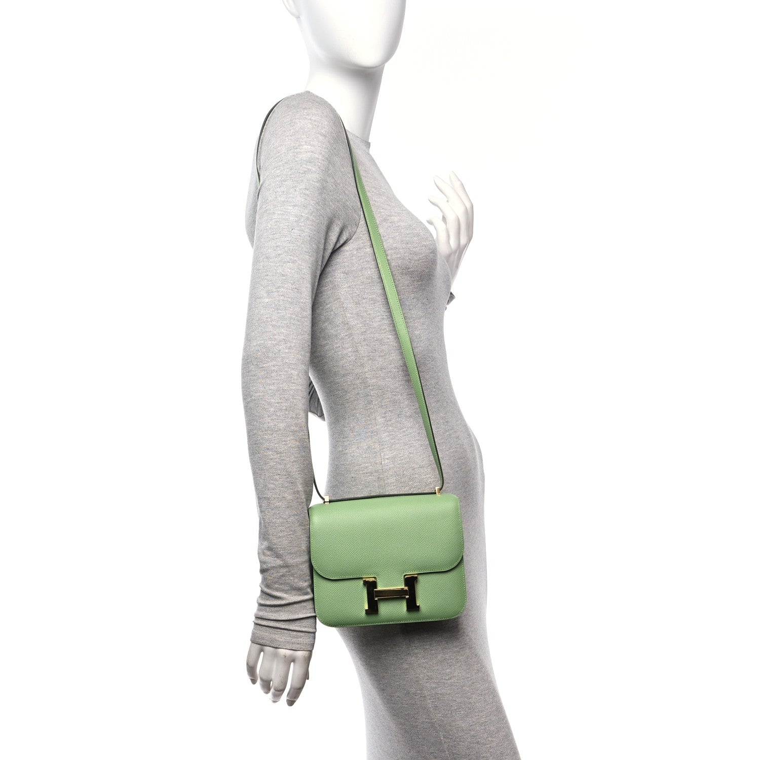 Hermes Epsom Constance 18 Vert Criquet 2 of 11