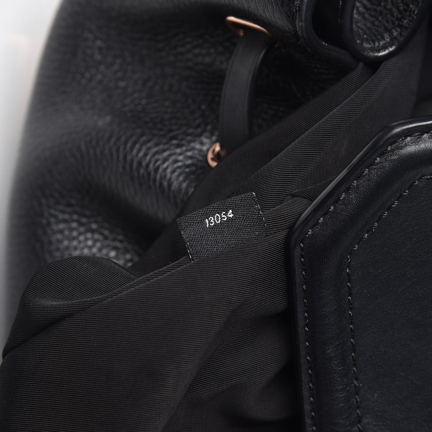 Pebbled Calfskin Prisma Skeletal Backpack Black Rose Gold Hardware