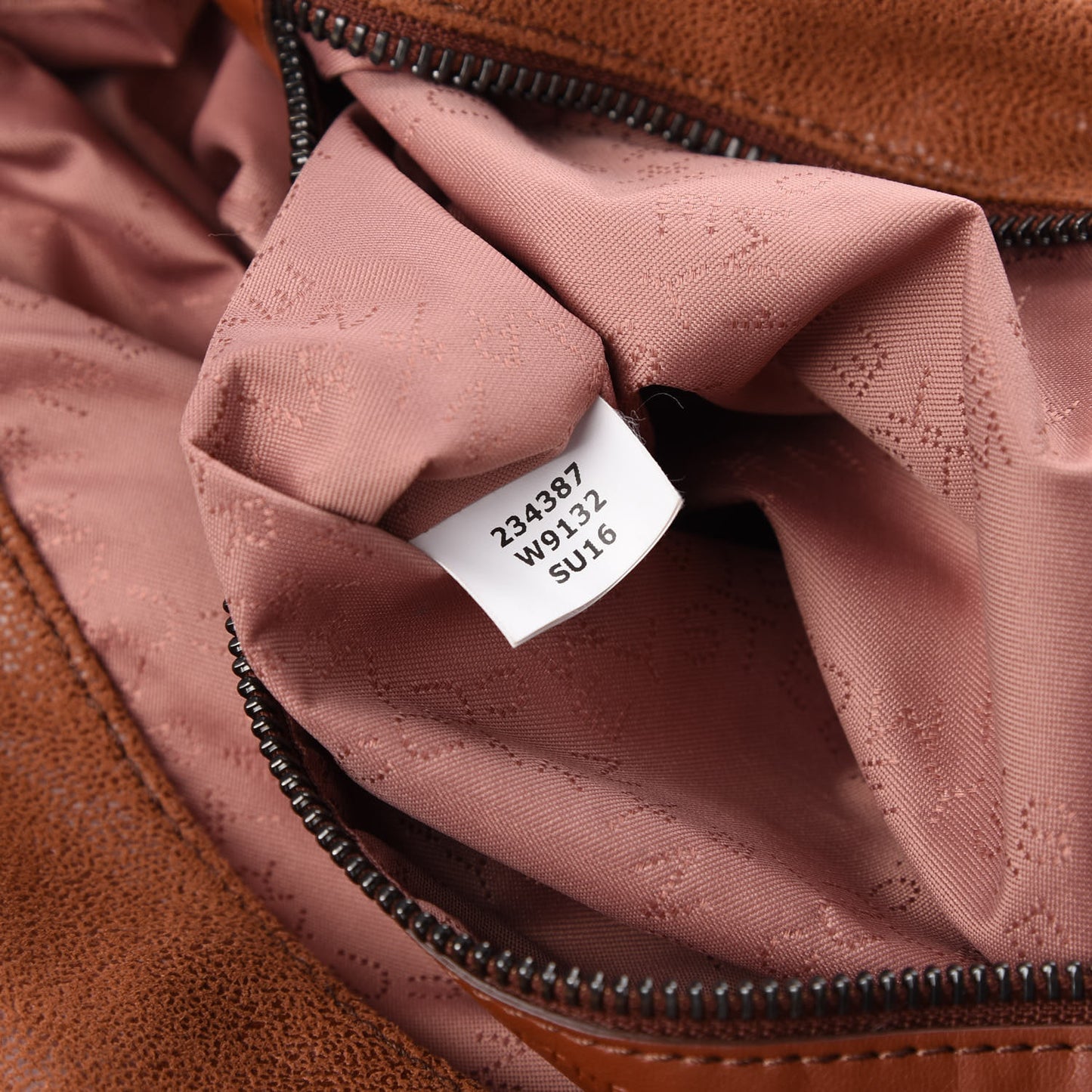 Shaggy Deer Falabella Fold Over Tote Brandy