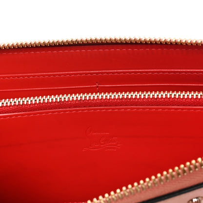 Christian Louboutin Calfskin Panettone Spiked Zip Around Wallet Pink Multicolor 6 of 6