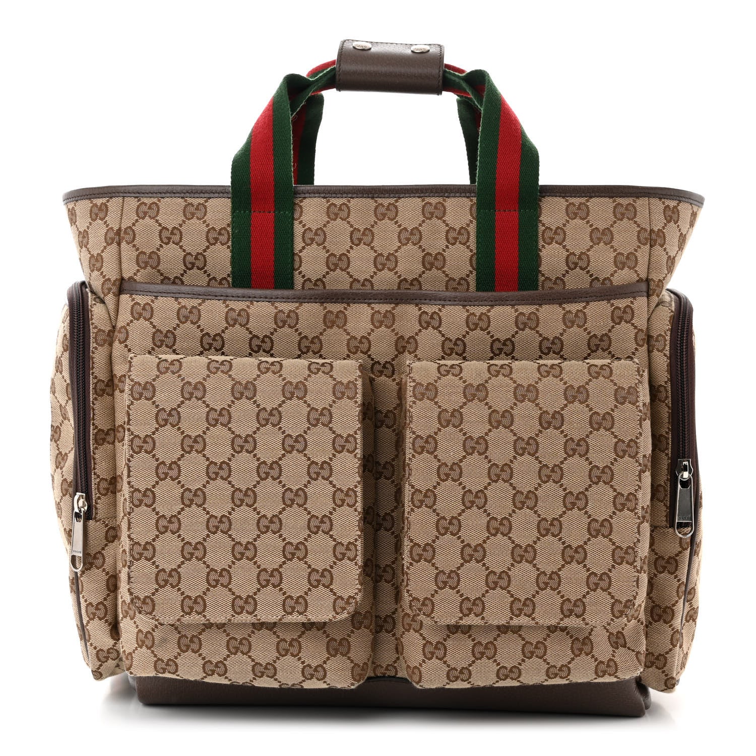 Gucci Monogram Web Medium Diaper Bag Beige Ebony 1 of 14
