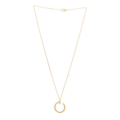 Cartier 18K Yellow Gold Diamond Juste Un Clou Pendant Necklace 3 of 6