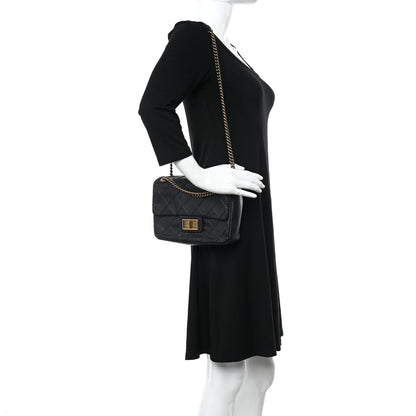 Chanel Calfskin Diamond Debossed Medium Cosmos Flap Black 3 of 10