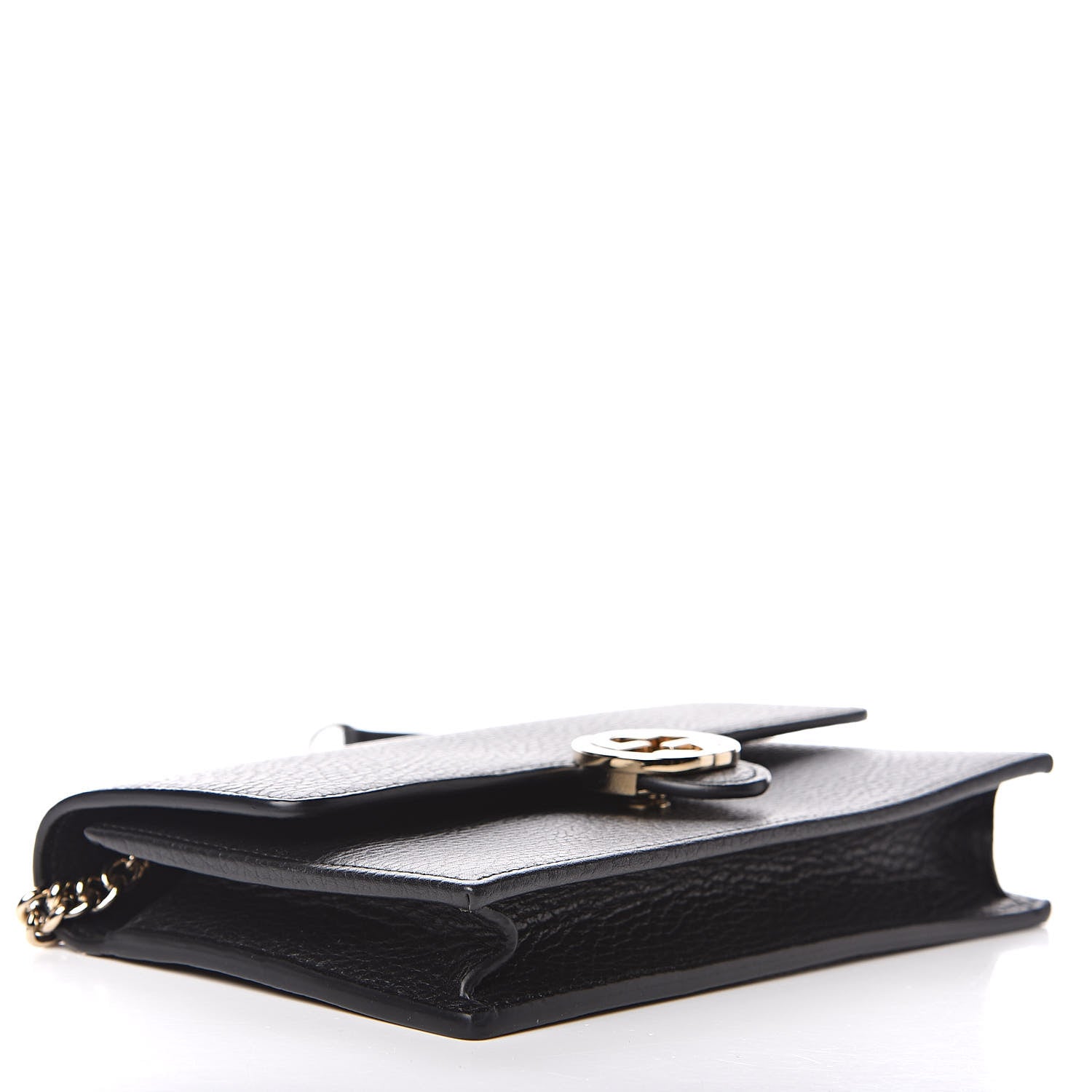 Gucci Dollar Calfskin Interlocking G Chain Wallet Black 4 of 9