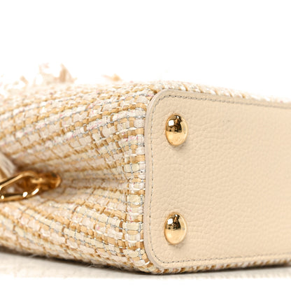 Louis Vuitton Tweed Taurillon Capucines BB Beige 8 of 9