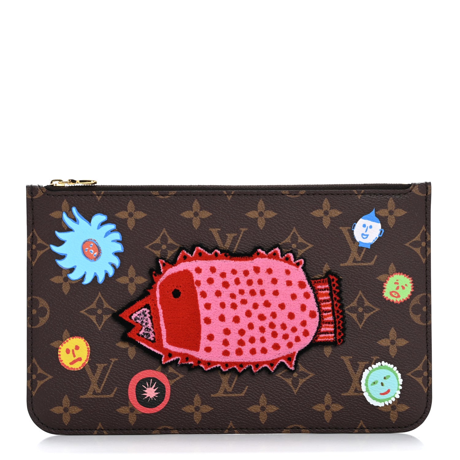 Louis Vuitton LV X YK Monogram Faces Neverfull MM Pochette 1 of 10